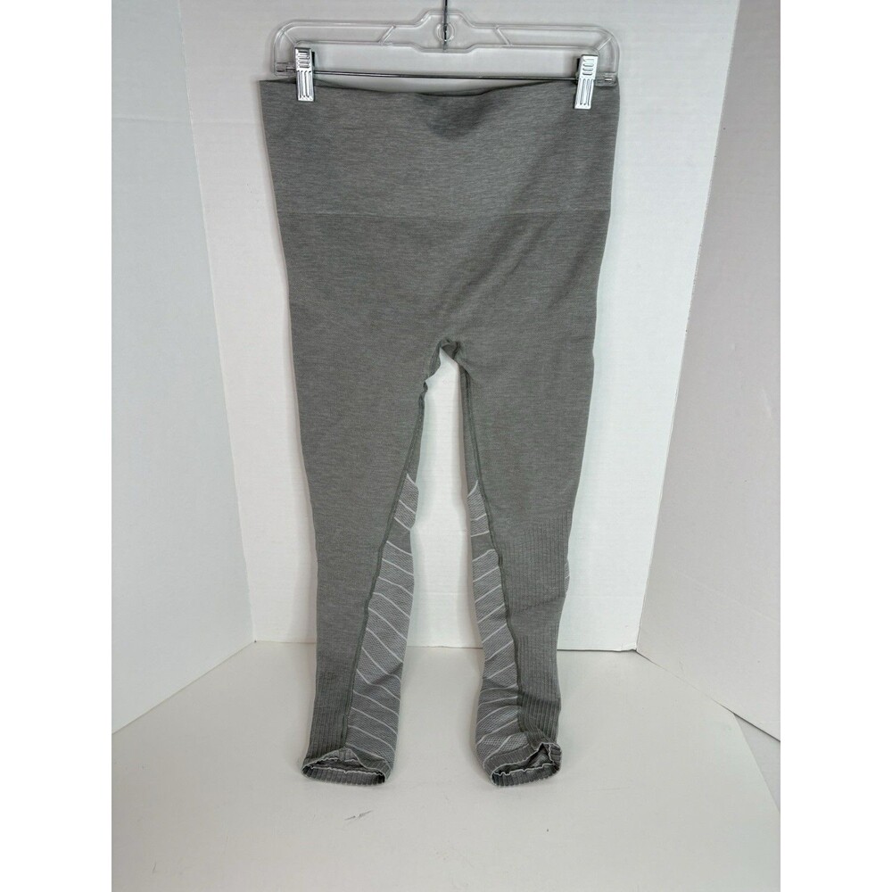 Blanqi Maternity Leggings, Medium, Grey, Stretch Leggings, Striped Legs - Picture 3 of 9